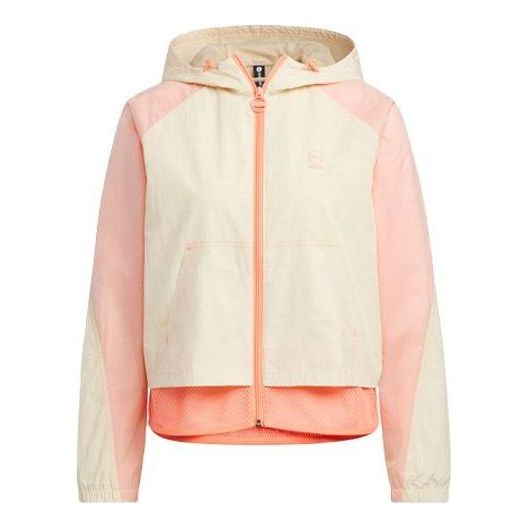 (WMNS) adidas Neo Vibe Collective Windbreaker Jackets 'White Pink' IA6724