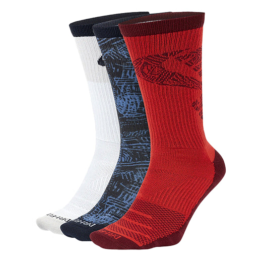 Nike Sports Breathable Running Contrasting Colors 1 3 Pairs Socks CK6570-902
