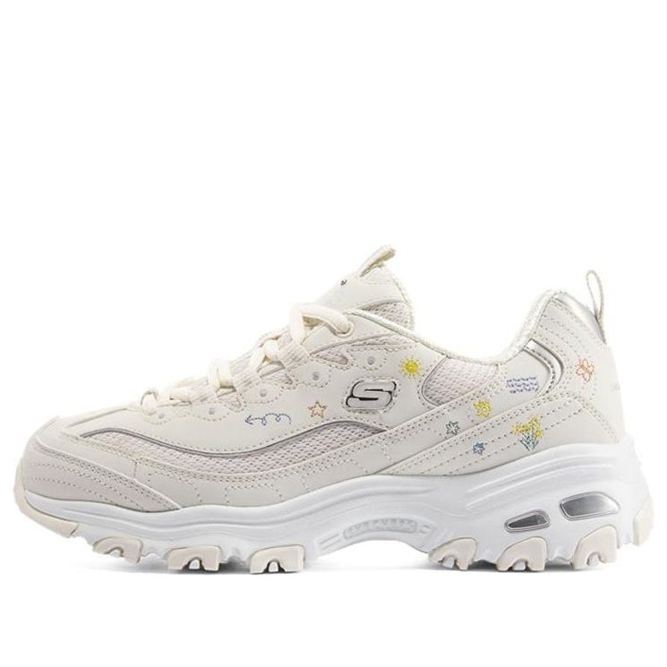 (WMNS) Skechers D'Lites 1.0 'White' 896155-OFWT