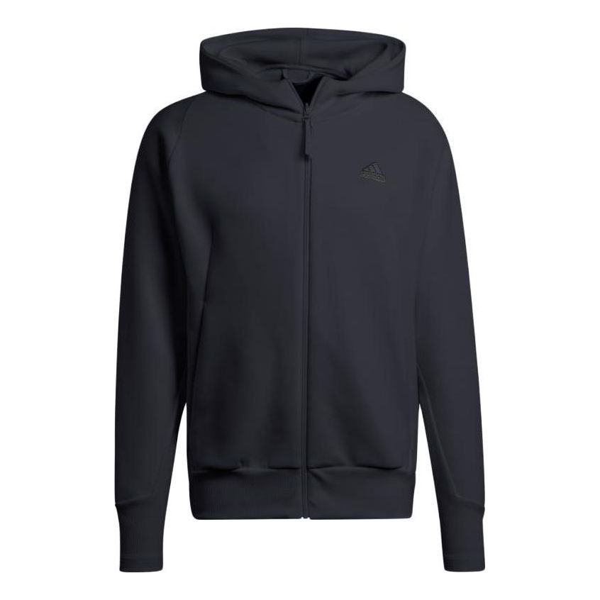 adidas Z.N.E. Premium Full-Zip Hooded Track Jacket 'Black' IN5089