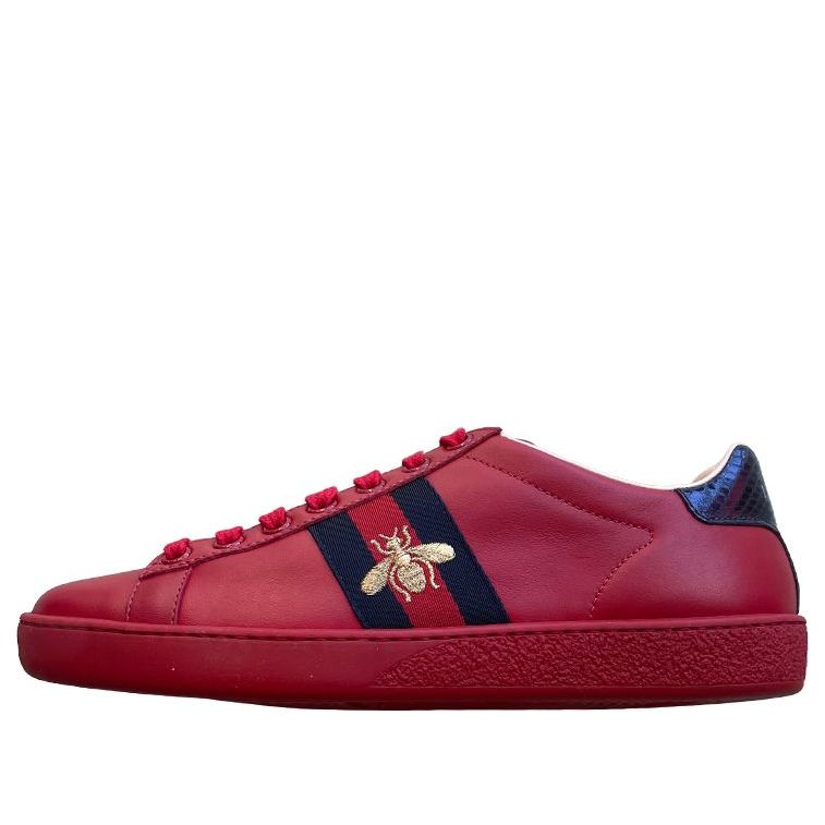 Gucci Ace Sneaker with Embroidered Bee 'Red Navy' 431942-A38G0-6459