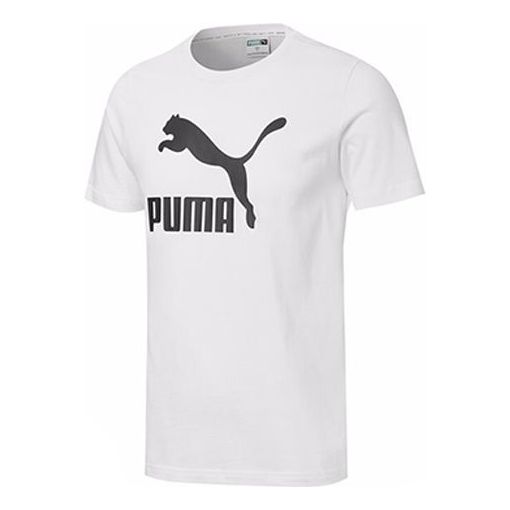 PUMA Casual Printing Round Neck Short Sleeve White 530003-02