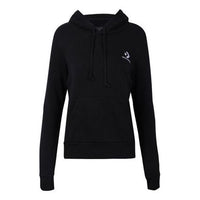 (WMNS) Converse Embroidered Star Chevron Pullover Hoodie 'Black' 10019442-A01
