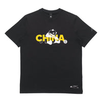 adidas China Tee M 2 Printed Crew Neck Short-sleeved Black GP1856