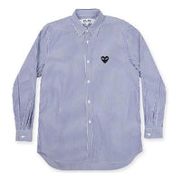 COMME des GARCONS PLAY Black Emblem Striped Button Down 'Blue' AZ-B008-051-1