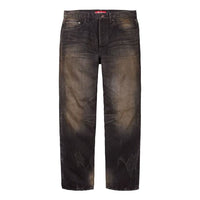 Supreme FW23 Week11 Distressed Loose Fit Selvedge Jean Pants 'Brown' SUP-FW23-178