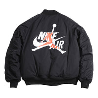 Air Jordan Wings MA-1 logo Printing Stay Warm Casual Jacket Black AV2599-010