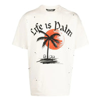 Palm Angels Fw22 GD Sunset Palm Classic T-shirt 'White' PMAA072F22JER0060310
