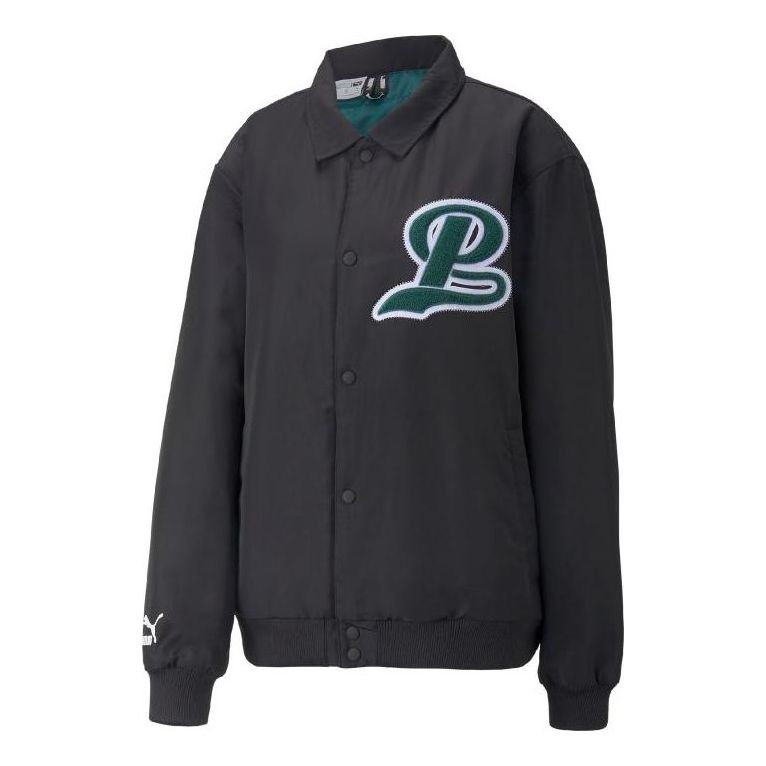 PUMA Team Bomber Button Down Jacket 'Black' 539272-01
