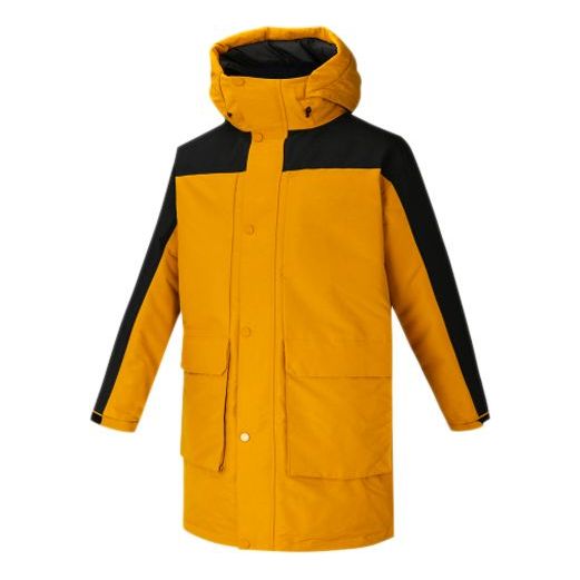 adidas Big Mouth Bag Outdoor Windproof Medium Long Cap Down Jacket White Gold GN9833