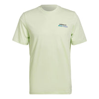 adidas originals Graphic Stoked Fish Flowers T-Shirt 'Green Purple' HF4866