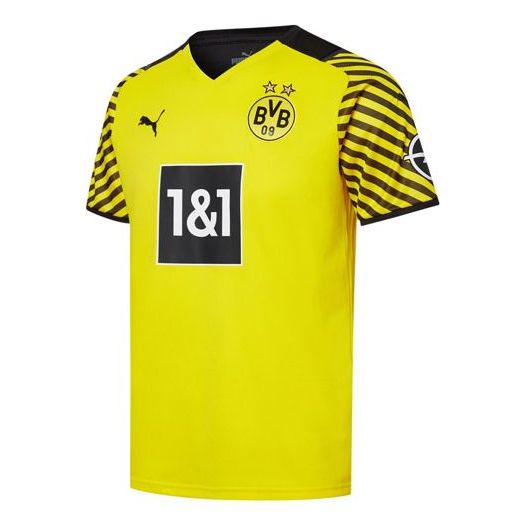 PUMA Bvb Replica Soccer Short Sleeve T-Shirt Men's Yellow SPONSOR 759036-01