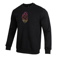 adidas Gradient  Solid Color Round Neck Pullover Long Sleeves Knitwear Men's Black IA6677