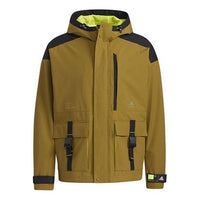 adidas Men's Th Woven Bagjk Hooded Jacket Brown GP0989