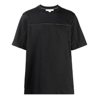 Men's Y-3 SS21 Logo Pattern Round Neck Short Sleeve Black T-Shirt GV6088