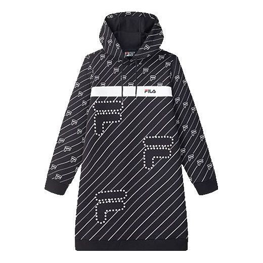 (WMNS) FILA Long Casual Printing Hoodie Blue F11W048303F-NV
