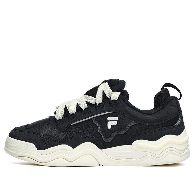 (WMNS) FILA FUSION Kick Sneakers 'Black White' T12W242203FBC