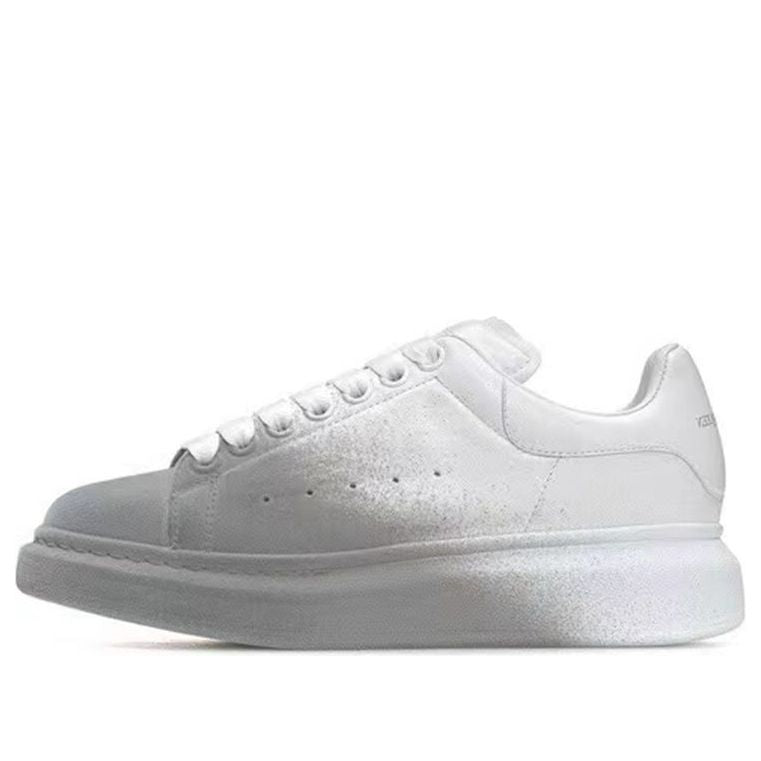 (WMNS) Alexander McQueen Oversized Sneaker 'White Grey Velvet Spray' 586388WHWM29705