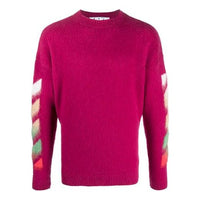 Men's Off-White SS21 Printing Pattern Knit Red OMHA036R21KNI0013484