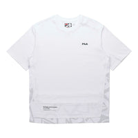 FILA MENS Fusion Casual Sports Tat Crew-neck Short Sleeve White T11M121119F-WT