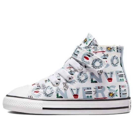 (TD) Converse Chuck Taylor All Star Easy-On High-Top Sneakers White/Blue 772771C