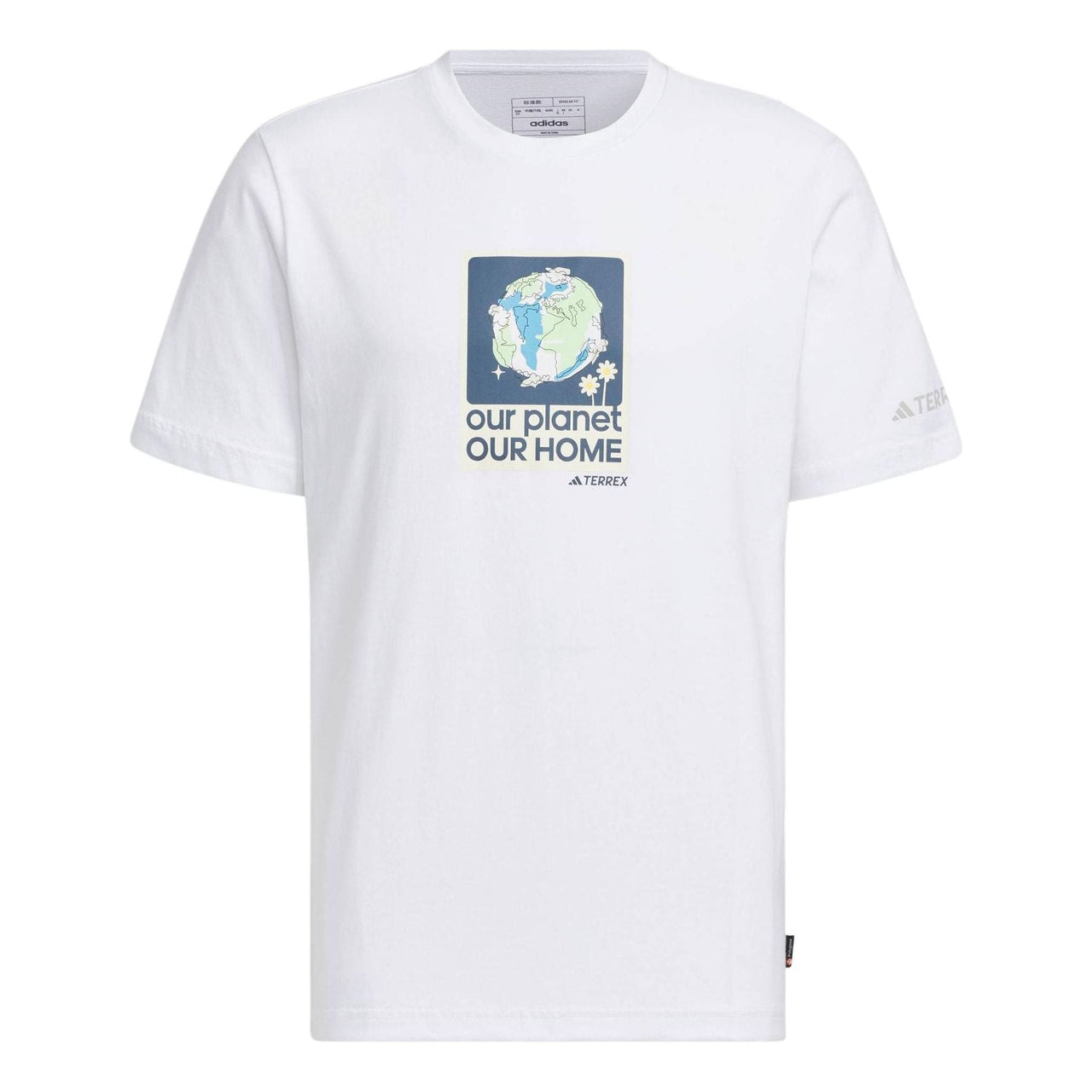adidas Polygiene T-Shirt Asia Sizing 'White Teal' IW7644