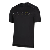 Nike Dri-fit Miler Future Fast Mesh Quick Dry Reflective Element Short Sleeve Black CJ6484-010
