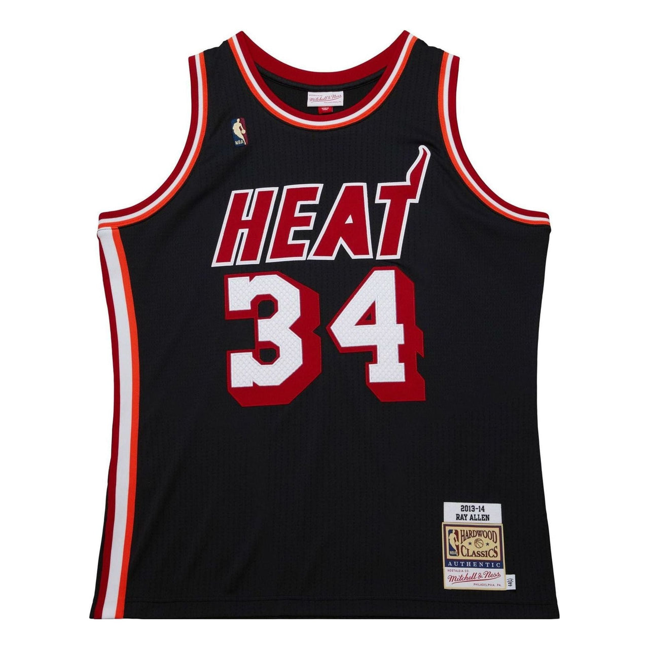 Mitchell & Ness x Miami Heat Dark HWC 2013-14 Jersey 'Ray Allen 34' AJY46495-MHE13RALBLCK
