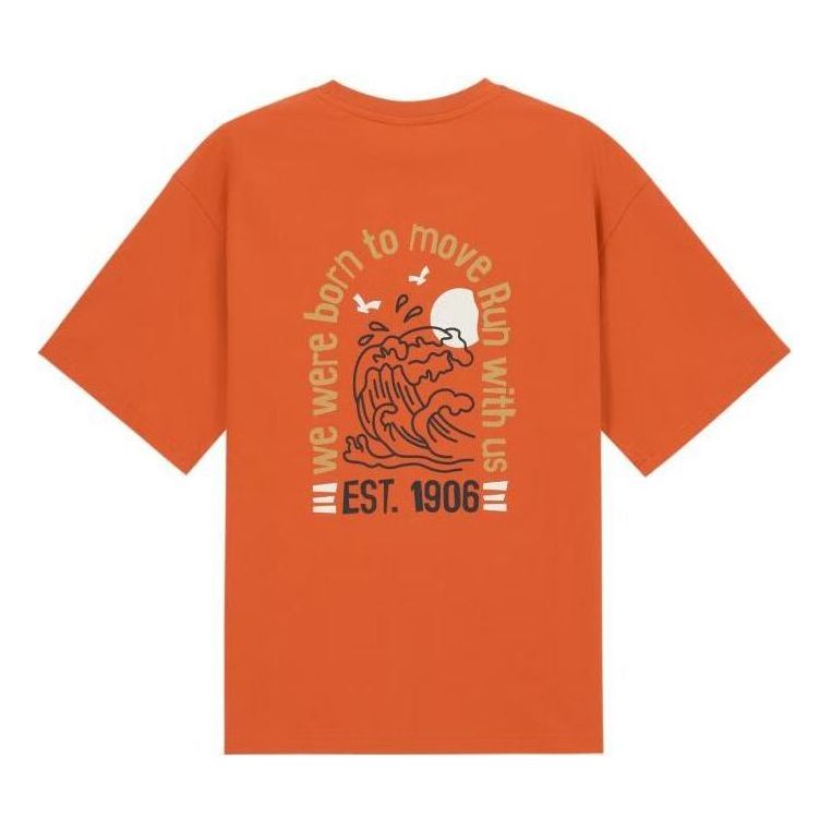 New Balance Cartoon Logo T-shirt Asia Sizing 'Orange' AMT32363-SPO