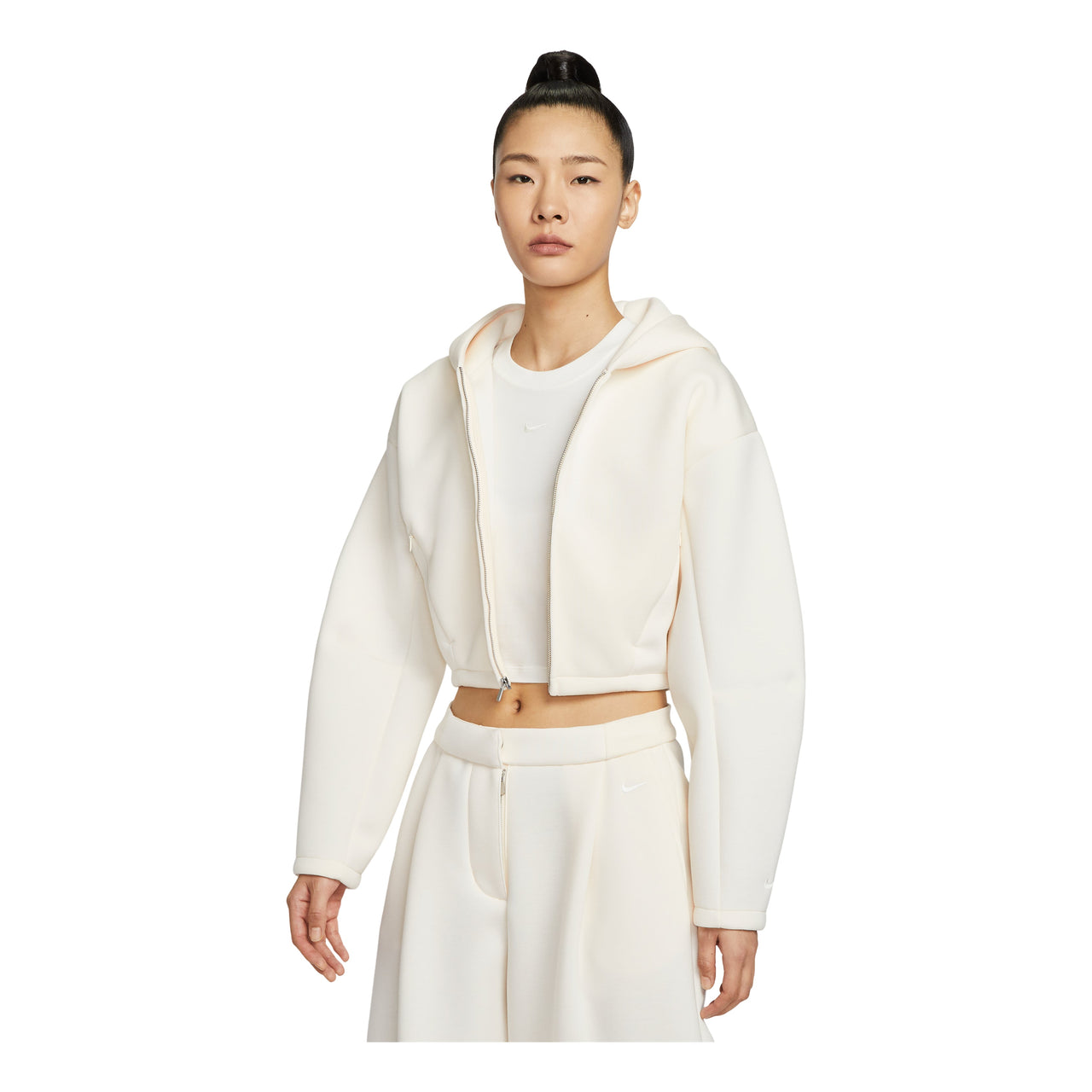 (WMNS) Nike Oversized Full-Zip Jacket 'Pale Ivory Sail' HV2077-110