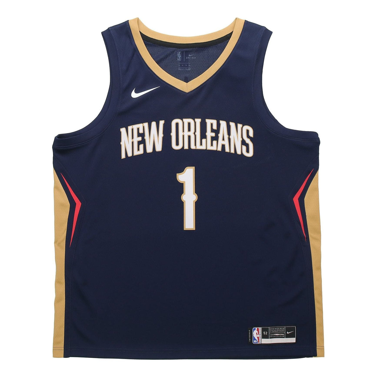 Nike NBA Zion Williamson New Orleans Pelicans 2022/23 Icon Edition Swingman Jersey #1 CW3674-424