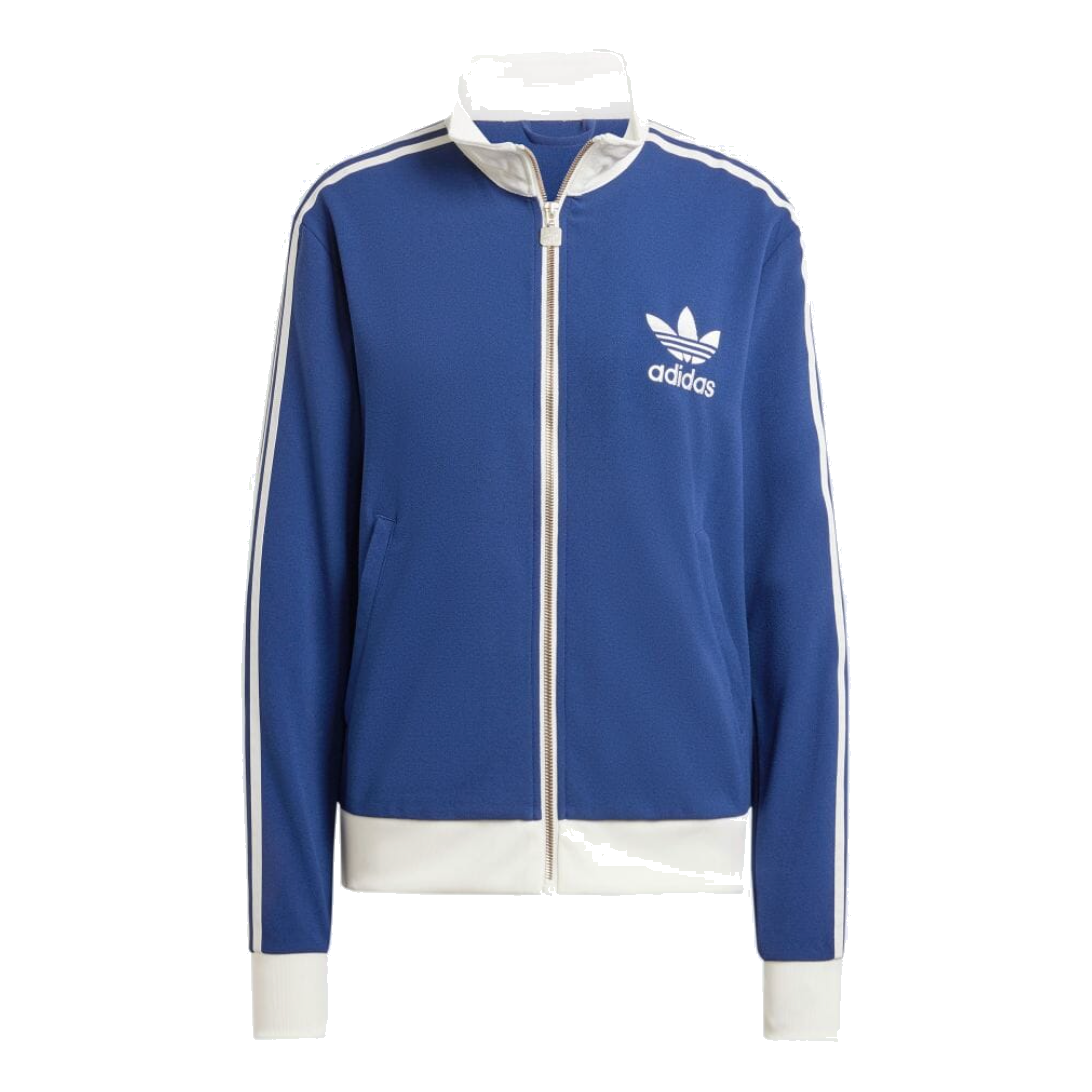(WMNS) adidas originals Premium Crepe Track Top Asia Sizing 'Dark Blue' IR6123