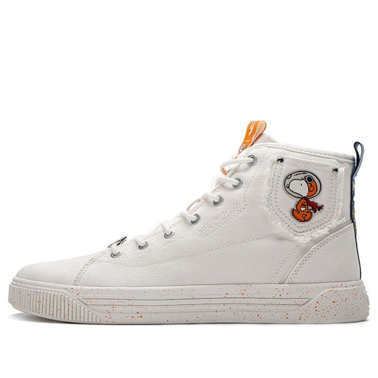 ANTA x SNOOPY High Top Canvas Shoes 'White' 912138604-1