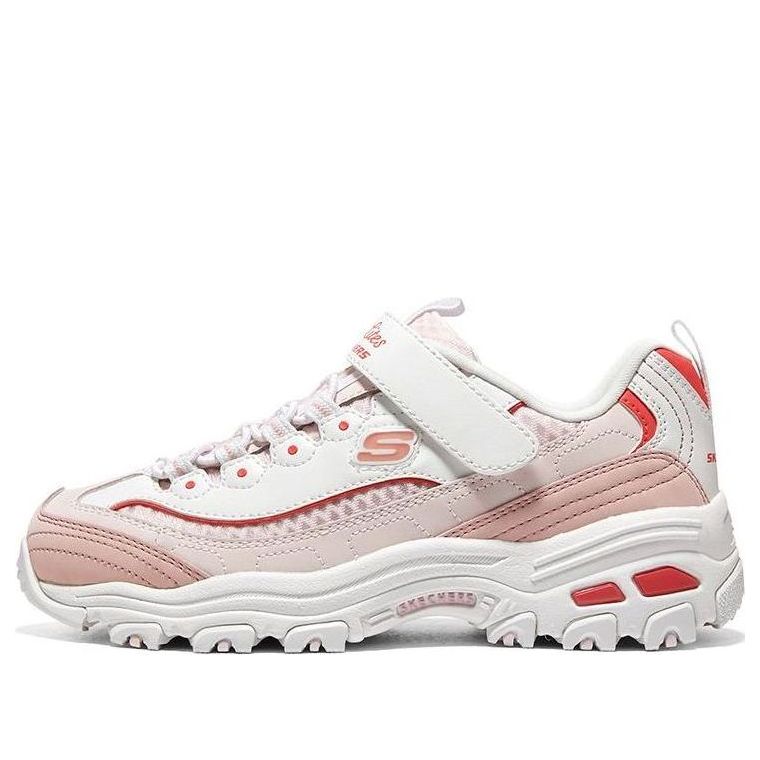 (GS) Skechers Dlites Chunky Shoes 'White Pink Red' 319001L-WPNK