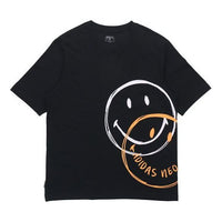 adidas neo U Csmy Tee Casual Sports Smiling Face Printing Short Sleeve Black H61985