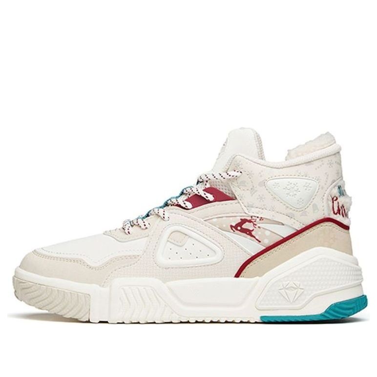 (WMNS) ANTA Life Series Sneakers High 'Flame Grey White Red' 122148088-8