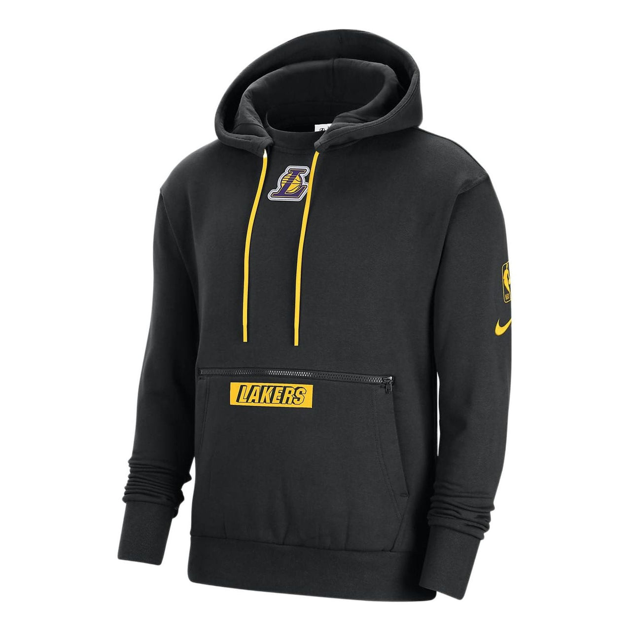 Nike NBA Logo Front Pocket Hoodie 'Lakers Black' DR2302-010