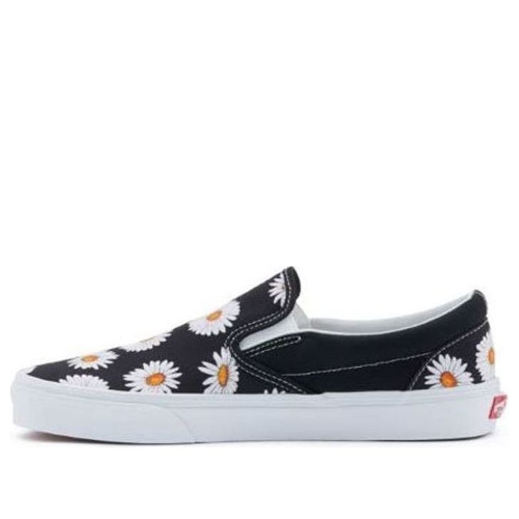 Vans Daisy Slip-On 2019Ss Flower Patterns Street Style Black And White VN0A38F7TOZ