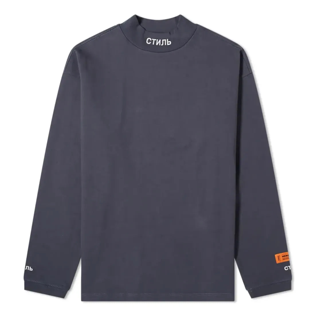 HERON PRESTON Ctnmb Long Sleeve Turtleneck Tshirt 'Navy' HMAB017F20JER0014501