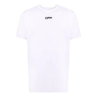 Men's Off-White SS22 Solid Color Logo Printing Round Neck Short Sleeve Version White T-Shirt OMVA026C99FAB00101100110