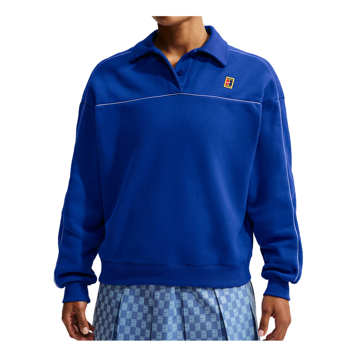 (WMNS) Nike Court Collection Fleece T-Shirt 'Old Royal' IU3253-417