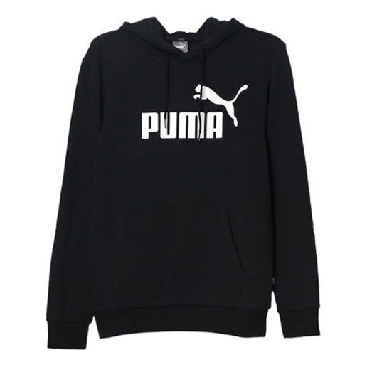 PUMA ESS Hoody TR Big Logo Pullover Fleece Black 855461-01