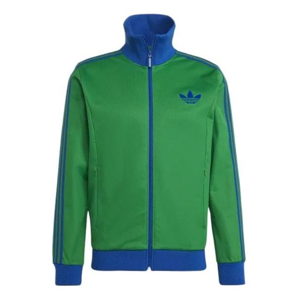 adidas FW22 Side Classic Logo Printing Jacket Asia Sizing 'Autumn Green' IB3426