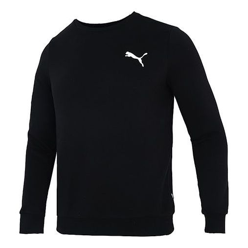 PUMA Casual Sports Knit Breathable Round Neck Pullover Black 589034-51
