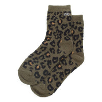 (WMNS) Vans Fuzzy Socks 'Green Black' VN0A5LGXKCZ