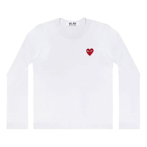 COMME des GARCONS PLAY Emblem Long-Sleeve T-Shirt 'White' AZ-T118-051-2