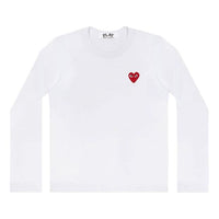 COMME des GARCONS PLAY Emblem Long-Sleeve T-Shirt 'White' AZ-T118-051-2