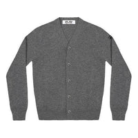 COMME des GARCONS PLAY Cardigan Black Sleeve Emblem 'Grey' AZ-N046-051-3