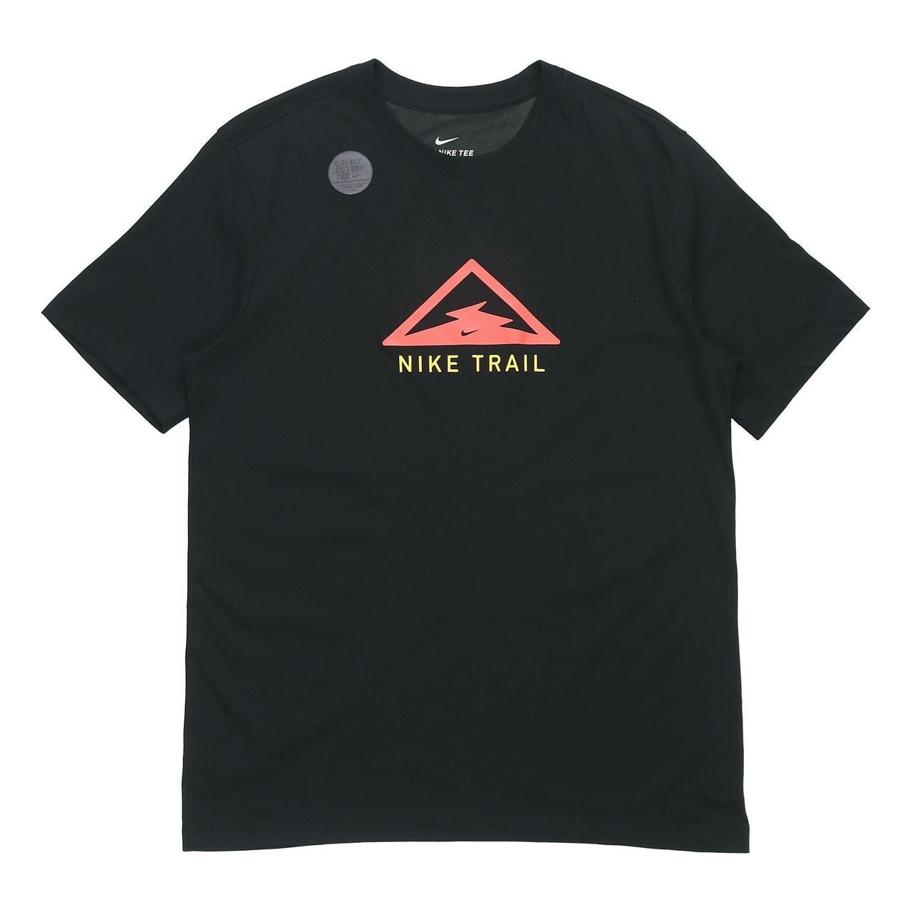 Nike Dri-FIT Trail Logo Printed Sports TEE Men Black CT3858-010