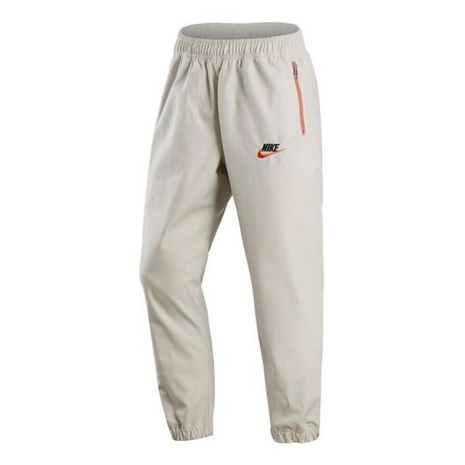 Men's Nike Woven Logo Printing Sports Pants/Trousers/Joggers Autumn White DR7832-072